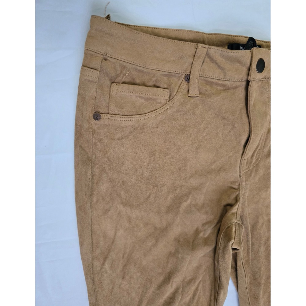 Mossimo Denim Faux Suede Skinny Pants Camel Tan Super Stretch Size 10/30 - Picture 3 of 16